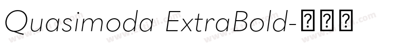 Quasimoda ExtraBold字体转换